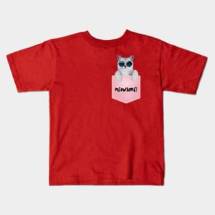 Meowsome Pocket Kitty Kids T-Shirt
